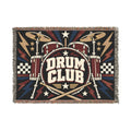 DRUM CLUB Woven Cotton Blanket – Vintage Drum Kit Throw