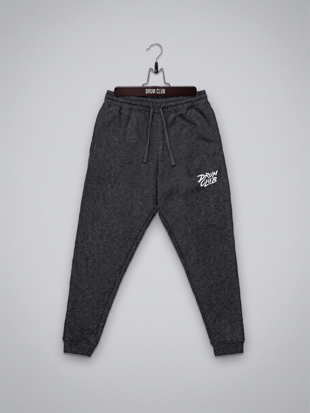 DRUM CLUB Brush Embroidered Fleece Joggers — Charcoal Heather