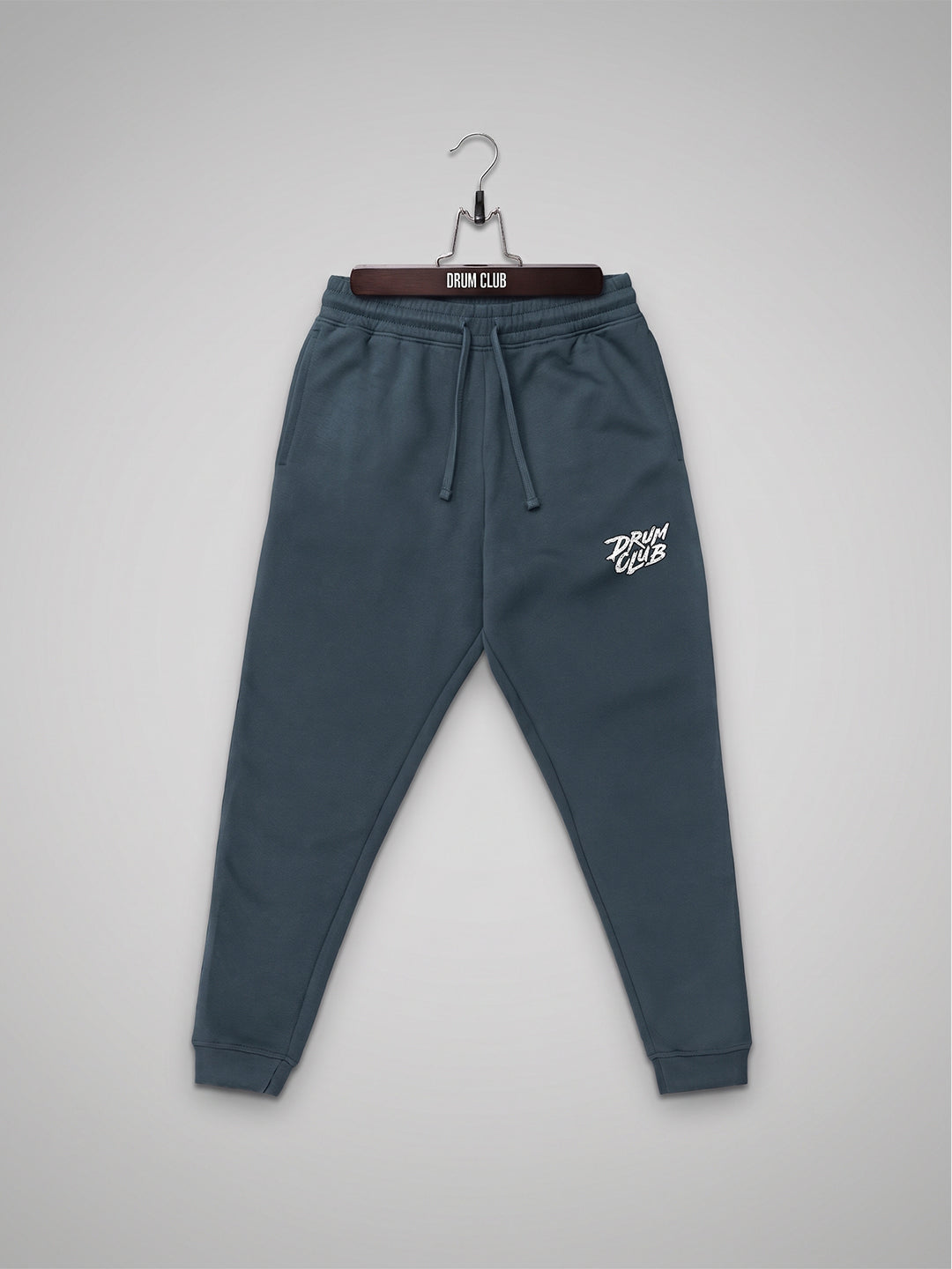 DRUM CLUB Brush Embroidered Fleece Joggers — New Navy